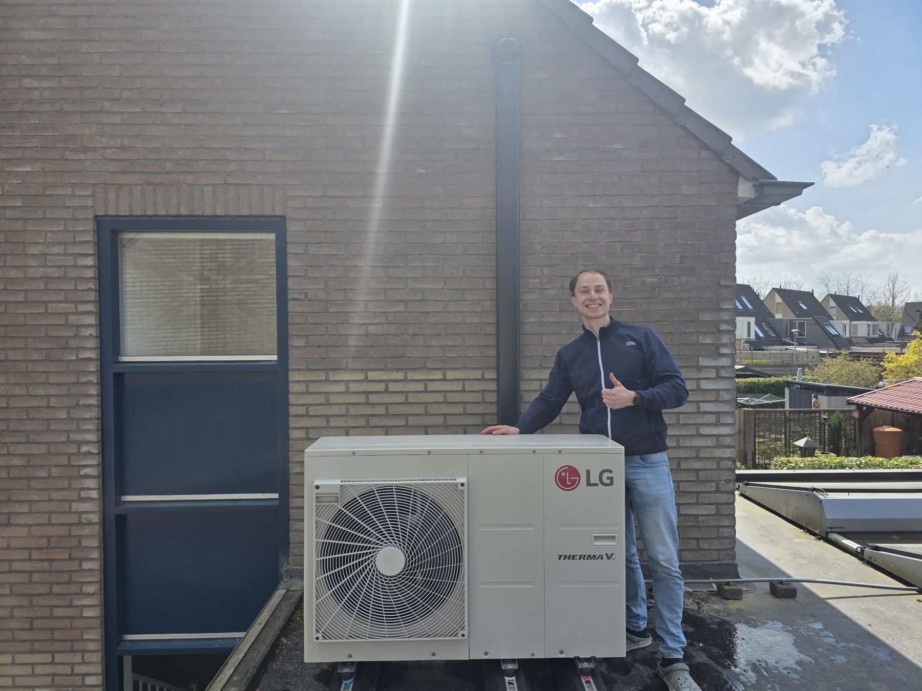 Winvolt bij een geplaatste LG Therma V warmtepomp in Groningen